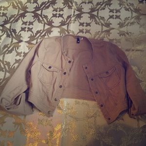 Beige crop jacket